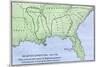 De Soto Expedition's Route across Southeast North America, 1539-1542-null-Mounted Giclee Print