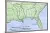 De Soto Expedition's Route across Southeast North America, 1539-1542-null-Mounted Giclee Print