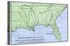 De Soto Expedition's Route across Southeast North America, 1539-1542-null-Stretched Canvas