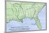 De Soto Expedition's Route across Southeast North America, 1539-1542-null-Mounted Giclee Print