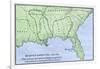 De Soto Expedition's Route across Southeast North America, 1539-1542-null-Framed Giclee Print
