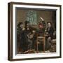 De Stamtafel: Storytelling in a Cafe, 1879 (Oil on Panel)-David Oyens-Framed Giclee Print