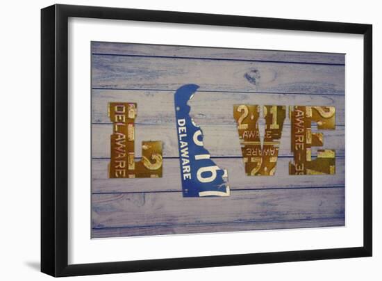 DE State Love-Design Turnpike-Framed Giclee Print