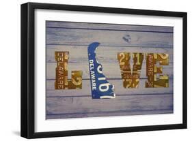 DE State Love-Design Turnpike-Framed Giclee Print