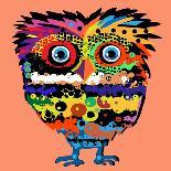 Owl in Flip-Flops, Cartoon Drawing, Cute Illustration for Children, Vector Illustration for T-Shirt-De Visu-Art Print
