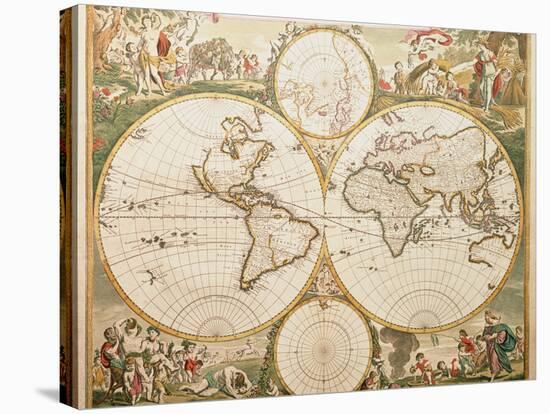 De Wit's Atlas of 1689-George Bernard-Stretched Canvas