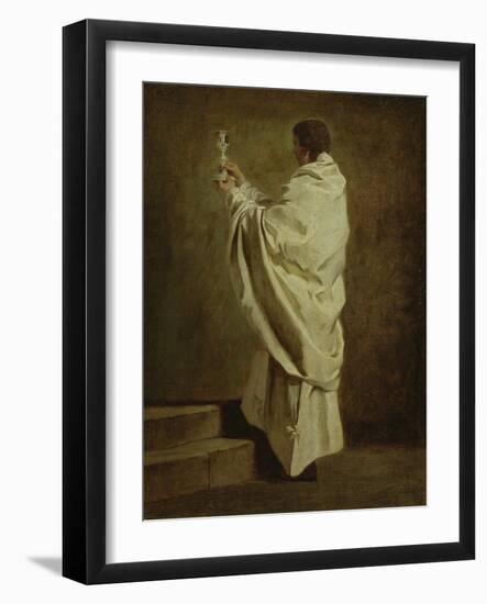 Deacon Holding a Chalice, C.1743-47 (Oil on Canvas)-Pierre Subleyras-Framed Giclee Print