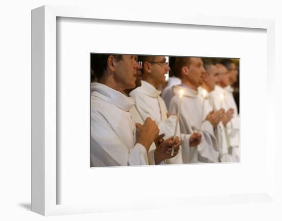 Deacon ordinations in Notre Dame cathedral, France-Godong-Framed Photographic Print