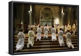 Deacon ordinations in Notre Dame du Travail Church, France-Godong-Framed Photographic Print