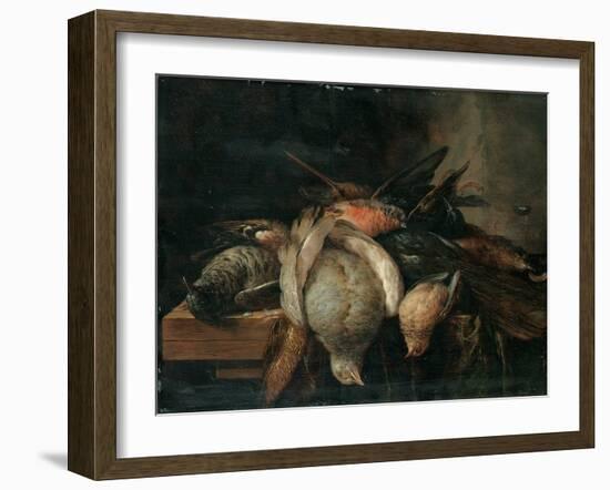 Dead Birds on a Ledge, 1651-Cornelis van Lelienbergh-Framed Giclee Print