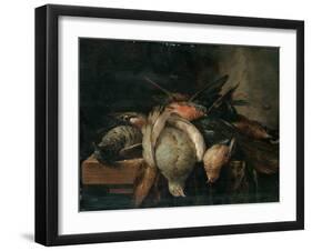 Dead Birds on a Ledge, 1651-Cornelis van Lelienbergh-Framed Giclee Print