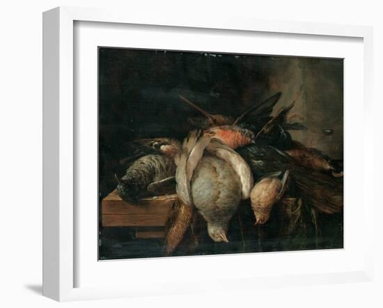 Dead Birds on a Ledge, 1651-Cornelis van Lelienbergh-Framed Giclee Print