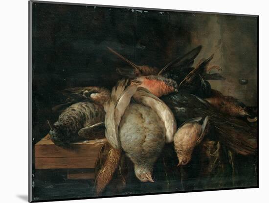 Dead Birds on a Ledge, 1651-Cornelis van Lelienbergh-Mounted Giclee Print