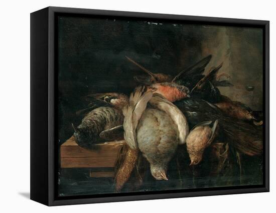 Dead Birds on a Ledge, 1651-Cornelis van Lelienbergh-Framed Stretched Canvas