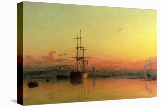 Dead Calm - Sunset at the Bight of Exmouth-Francis Danby-Stretched Canvas