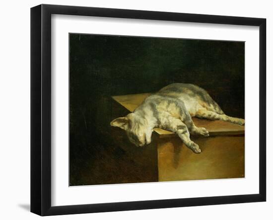 Dead cat. Oil on canvas,50 x 61 cm.-Theodore Gericault-Framed Giclee Print