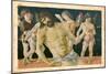 Dead Christ Supported by Angels, C.1475 (Oil and Tempera on Woodboard)-Giovanni Bellini-Mounted Giclee Print