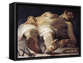 Dead Christ-Annibale Carracci-Framed Stretched Canvas