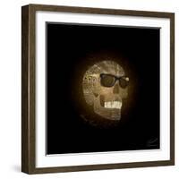 Dead Cool - Skull with Sunglasses-Dominique Vari-Framed Art Print