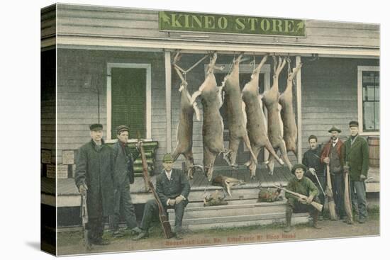 Dead Deer Hanging at Kineo Store-null-Stretched Canvas