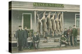 Dead Deer Hanging at Kineo Store-null-Stretched Canvas