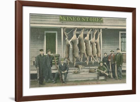 Dead Deer Hanging at Kineo Store-null-Framed Art Print
