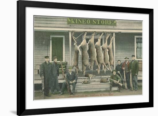 Dead Deer Hanging at Kineo Store-null-Framed Art Print