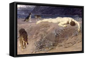 Dead Hector, 1892-Briton Rivière-Framed Stretched Canvas