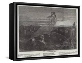 Dead Man Angel Grave Sunrise-John Absolon-Framed Stretched Canvas