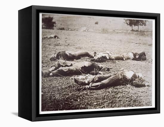 Dead on the Field of Gettysburg, July 1863-American Photographer-Framed Stretched Canvas