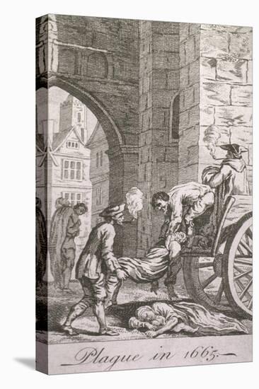 Dead Plague Victims are Being Collected During the 1665 Epidemic in England-null-Stretched Canvas