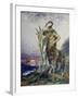 Dead Poet Borne by Centaur, about 1890-Gustave Moreau-Framed Giclee Print