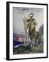 Dead Poet Borne by Centaur, about 1890-Gustave Moreau-Framed Giclee Print