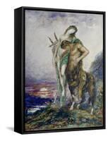 Dead Poet Borne by Centaur, about 1890-Gustave Moreau-Framed Stretched Canvas