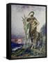 Dead Poet Borne by Centaur, about 1890-Gustave Moreau-Framed Stretched Canvas