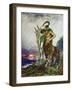 Dead poet carried by a Centaur. (1870).-Gustave Moreau-Framed Giclee Print