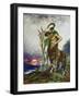 Dead poet carried by a Centaur. (1870).-Gustave Moreau-Framed Giclee Print