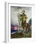 Dead poet carried by a Centaur. (1870).-Gustave Moreau-Framed Giclee Print