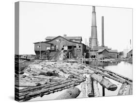 Dead River Saw Mill, Marquette, Mich.-null-Stretched Canvas