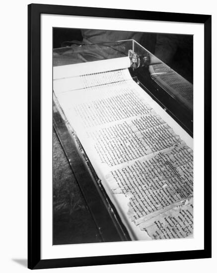 Dead Sea Scrolls on Display-null-Framed Premium Photographic Print