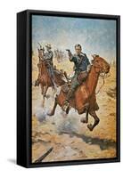 Dead Sure: A U.S. Cavalry Trooper in the 1870S-Charles Schreyvogel-Framed Stretched Canvas