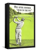 Dead to the Pin, Golf-null-Framed Stretched Canvas