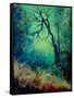 Dead Tree in Misty Landscape-Pol Ledent-Framed Stretched Canvas