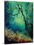 Dead Tree in Misty Landscape-Pol Ledent-Stretched Canvas