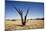 Dead Tree with a Flat Top Mountain in the Distance-null-Mounted Photographic Print