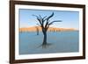 Dead trees in a desert, Dead Vlei, Sossusvlei, Namib Desert, Namib-Naukluft National Park, Namibia-null-Framed Photographic Print