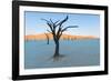 Dead trees in a desert, Dead Vlei, Sossusvlei, Namib Desert, Namib-Naukluft National Park, Namibia-null-Framed Photographic Print