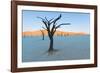 Dead trees in a desert, Dead Vlei, Sossusvlei, Namib Desert, Namib-Naukluft National Park, Namibia-null-Framed Photographic Print