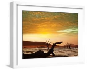Dead Valley in Namibia at Dark-Andrushko Galyna-Framed Photographic Print