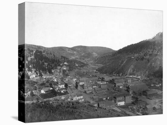 Deadwood from Livingston's Hill Photograph - Deadwood, SD-Lantern Press-Stretched Canvas